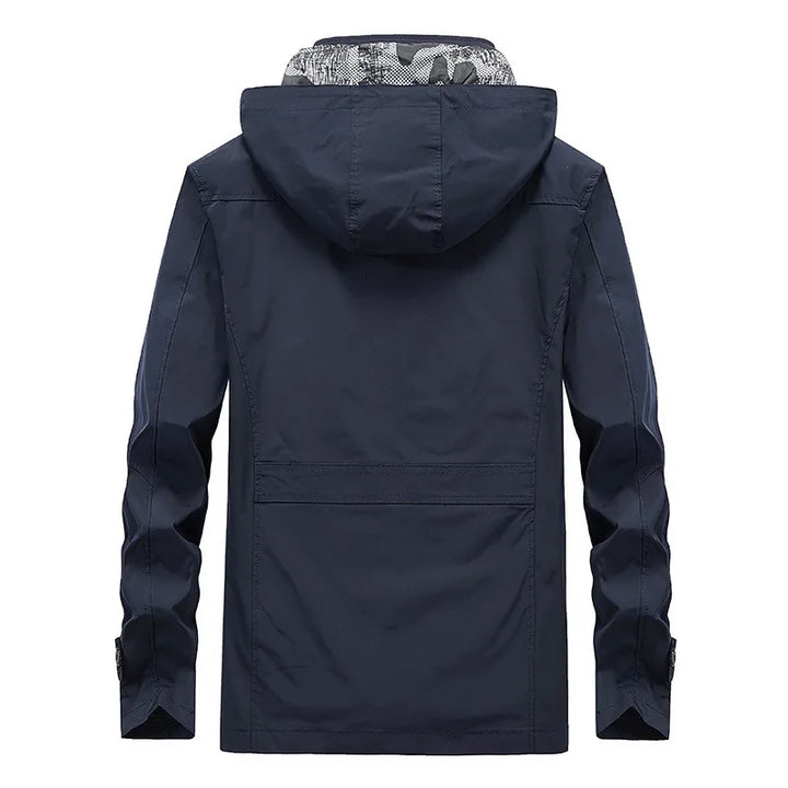 Men’s Lightweight Water-Resistant Hooded Windbreaker