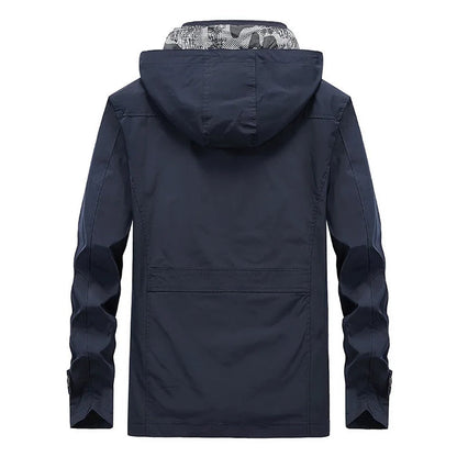 Men’s Lightweight Water-Resistant Hooded Windbreaker