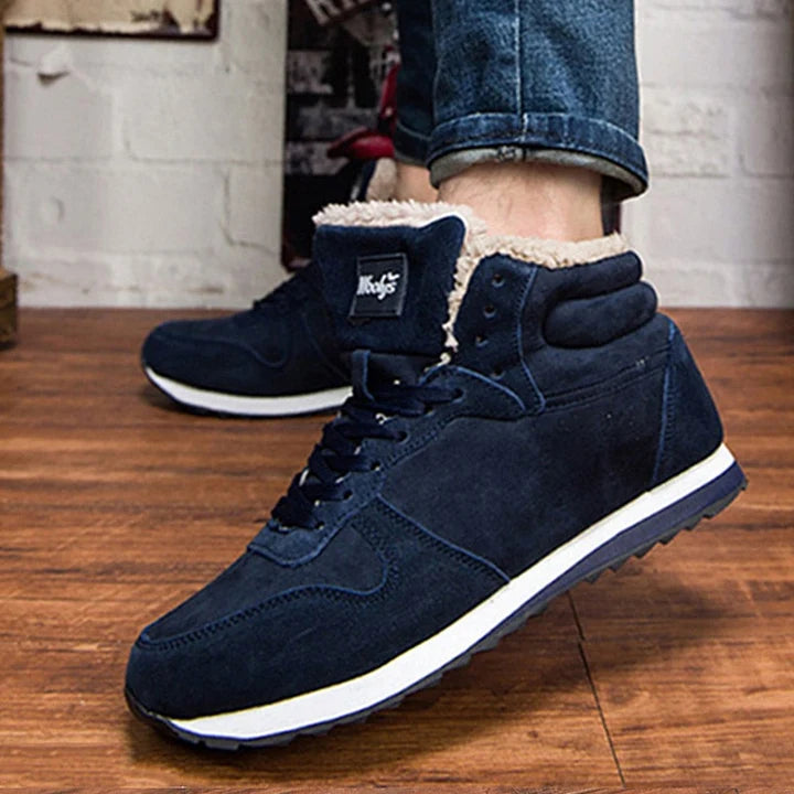 Men’s Warm Winter Boots with Plush Lining and Rubber Sole