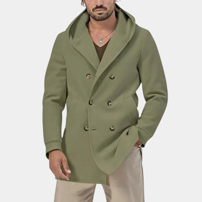 Men’s Lightweight Longline Hooded Trench Coat
