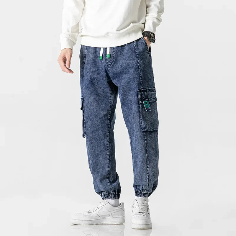 Men’s Organic Cotton Stretch Cargo Joggers with Cuffed Ankles