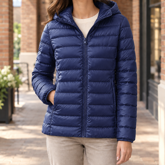 Women’s Lightweight Quilted Cashmere Hooded Jacket