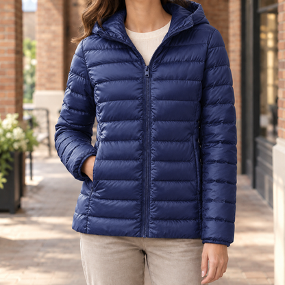 Women’s Lightweight Quilted Cashmere Hooded Jacket