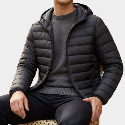 Men’s Slim Quilted Hooded Puffer Jacket