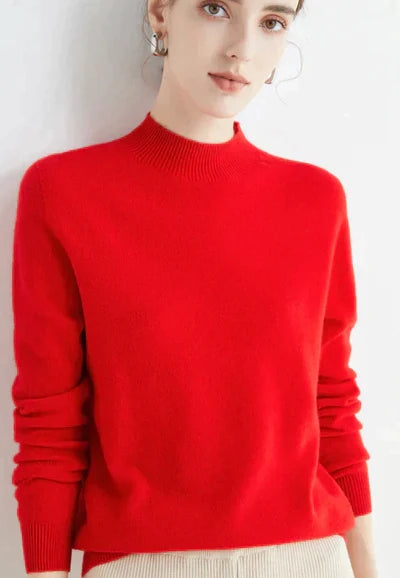 Women’s Soft Classic Knit Pullover Sweater for Autumn and Winter