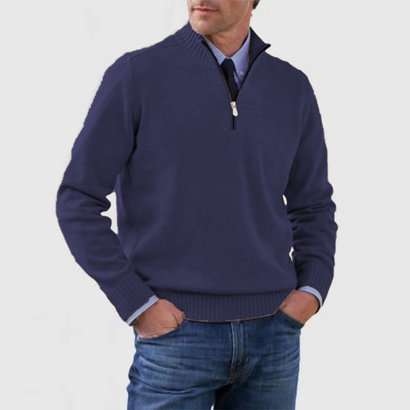 Men’s Soft Regular-Fit Zip-Up Pullover Sweater