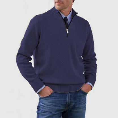 Men’s Soft Regular-Fit Zip-Up Pullover Sweater