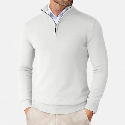 Men’s Lightweight Tailored Zip-Up Knit Sweater