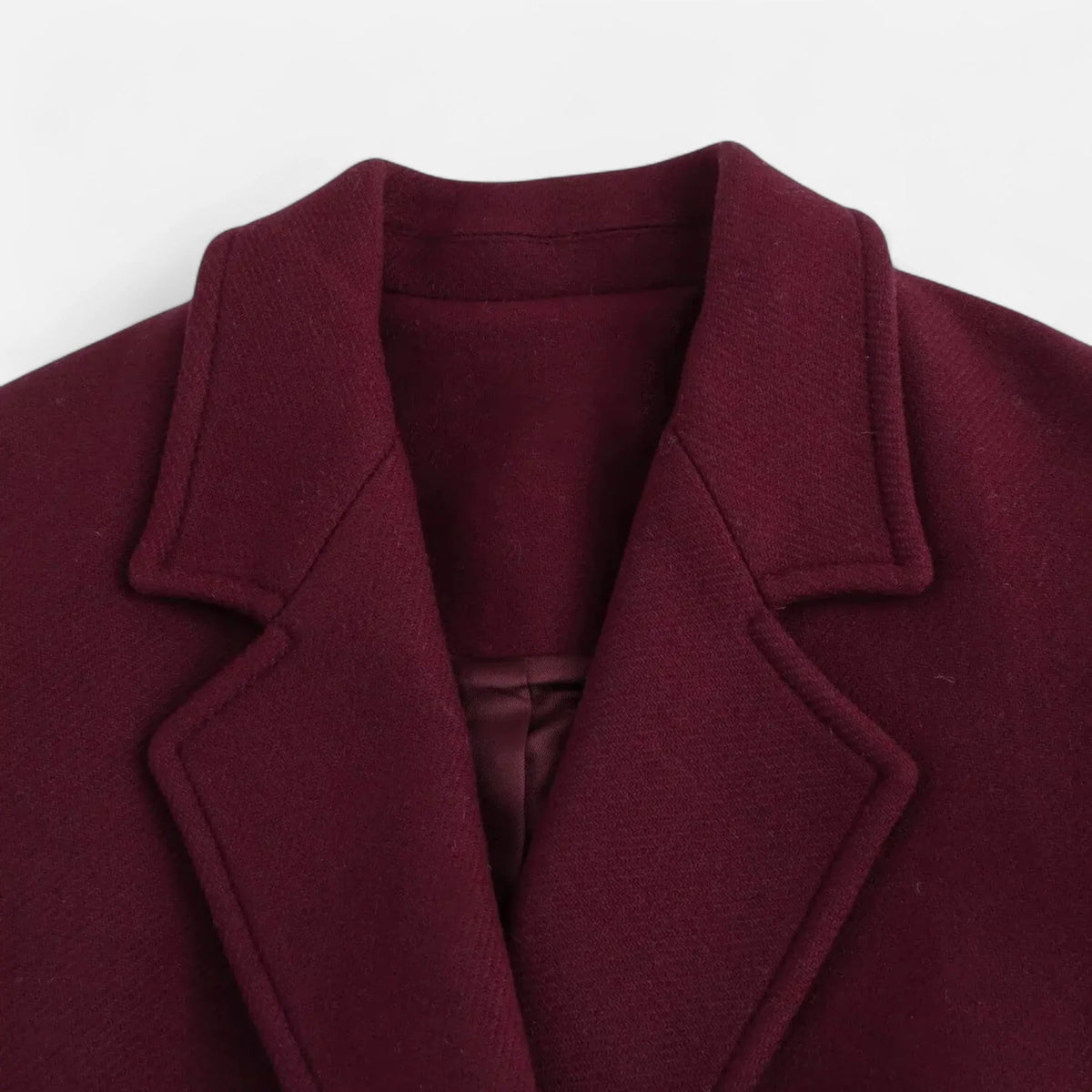 Women’s Classic Double-Breasted Trench Coat with Lapel Collar