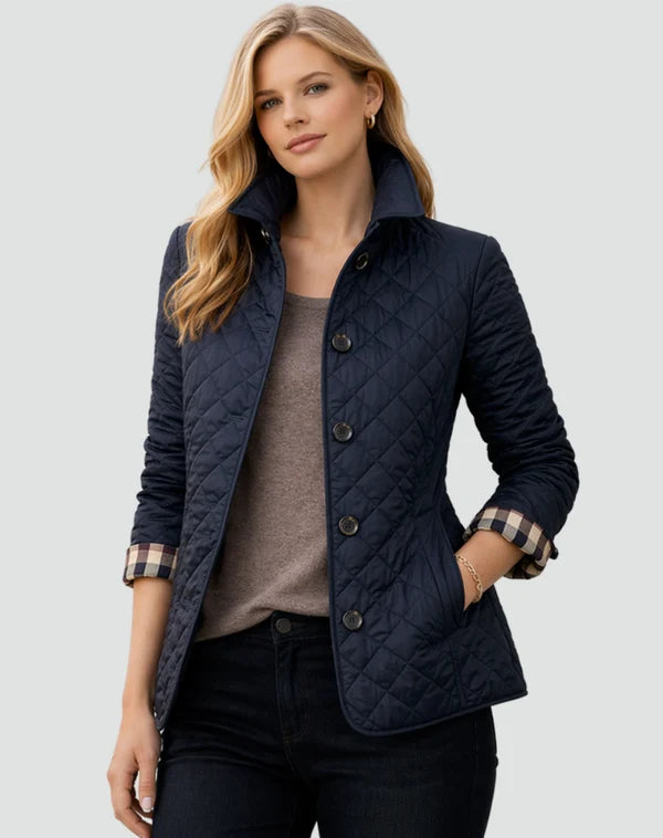 Women’s Lightweight Quilted Jacket with Button Front