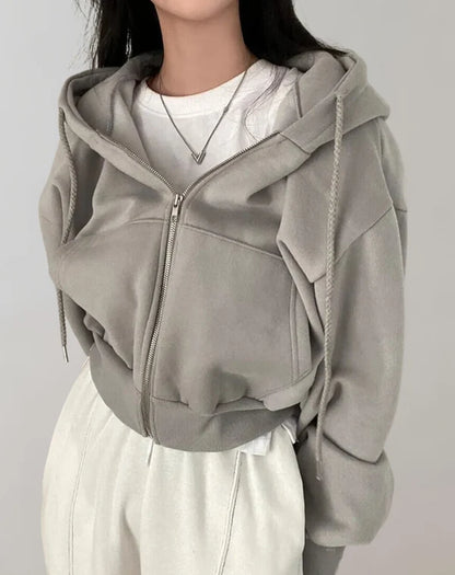Women’s Soft Hooded Full-Zip Sweatshirt for Casual Everyday Wear