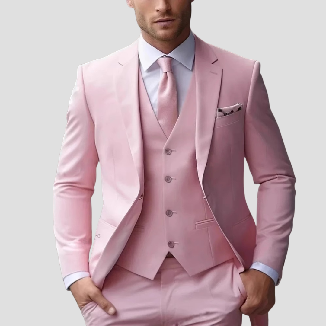 Modern Slim-Fit Three-Piece Formal Suit