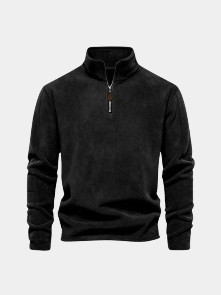 Men’s Refined Mock Neck Quarter-Zip Knit Pullover
