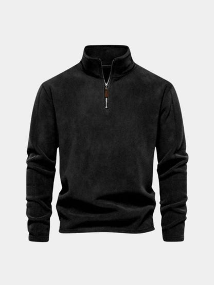 Men’s Refined Mock Neck Quarter-Zip Knit Pullover