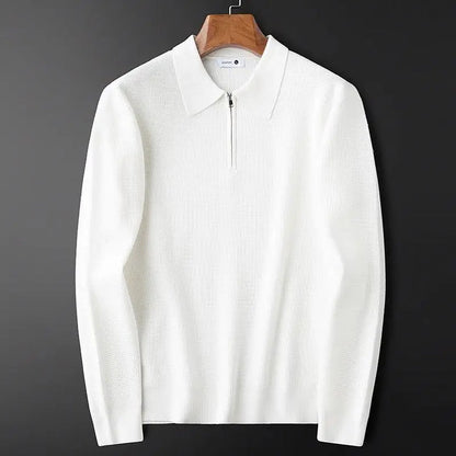 Men’s Merino Waffle-Knit Quarter-Zip Sweater