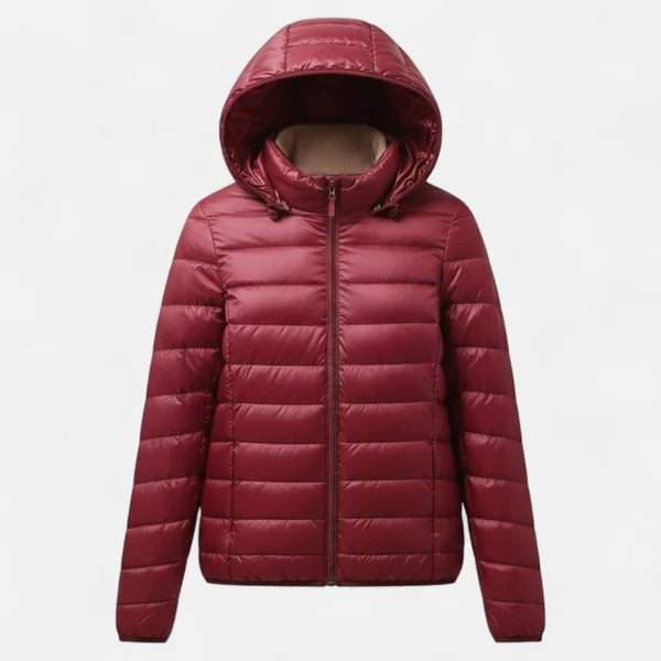 Women’s Lightweight Hooded Down Jacket with Streamlined Fit