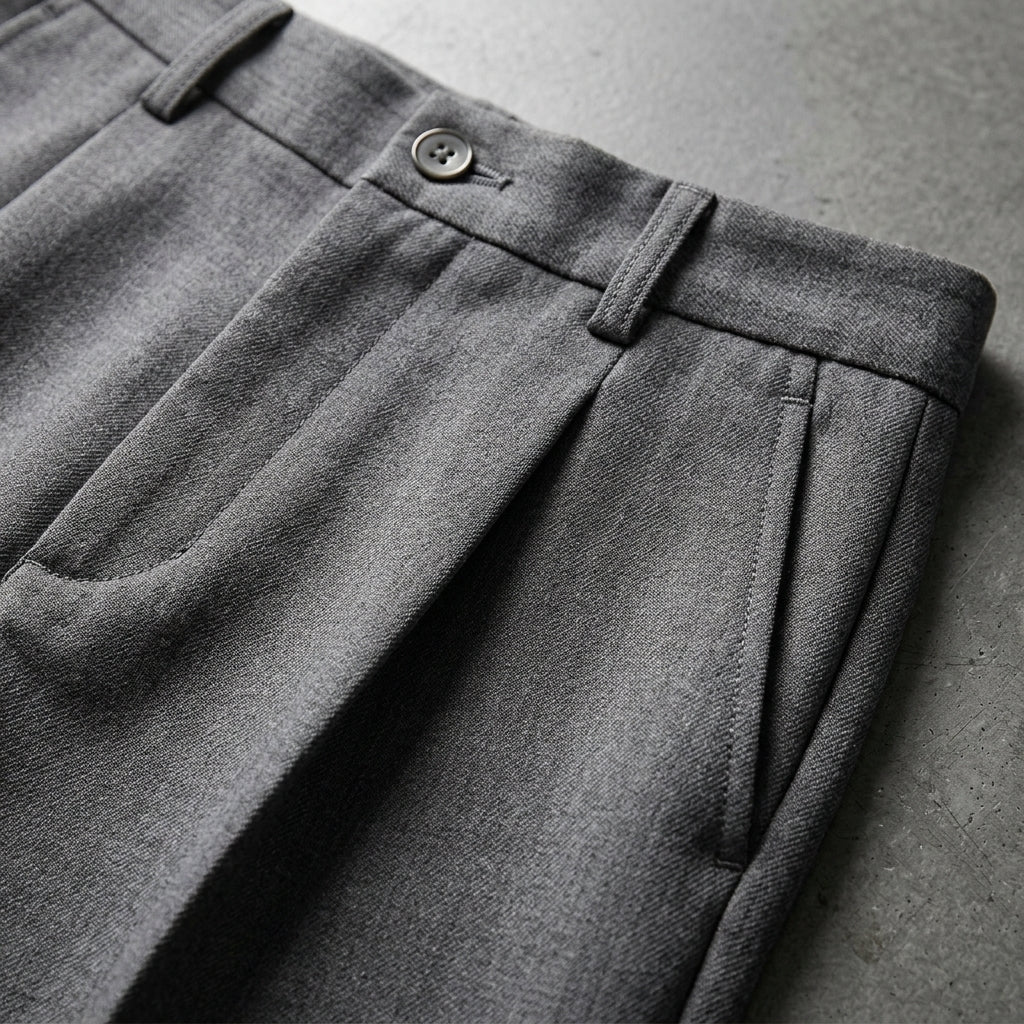 Men’s Lightweight Wool Pleated Trousers