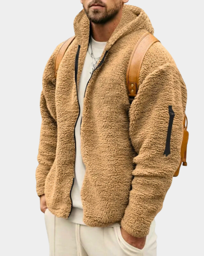 Men’s High-Pile Hooded Winter Jacket
