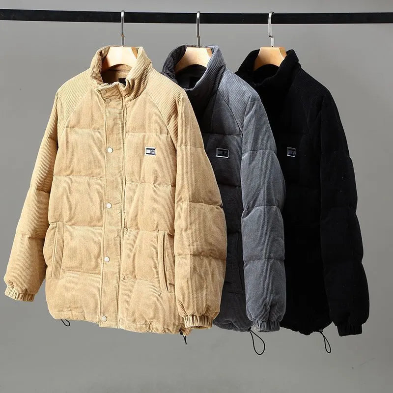 Men's Textured Corduroy Insulated Comfort Jacket