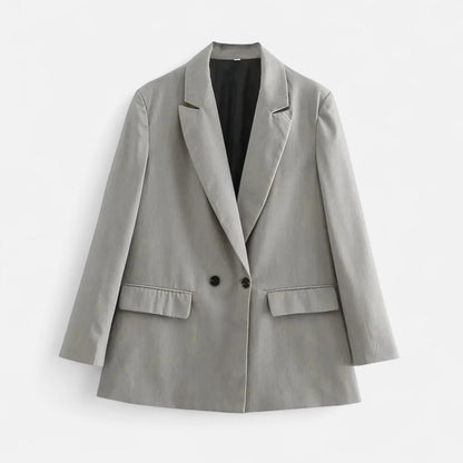 Women’s Relaxed Double-Breasted Blazer with Timeless Tailored Style