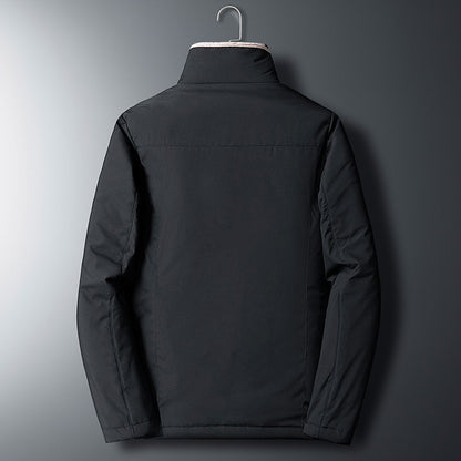Men’s Longline Textured Wool-Look Notch-Lapel Coat