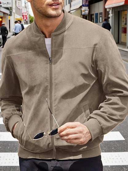 Men’s Tailored Zip-Front Utility Jacket