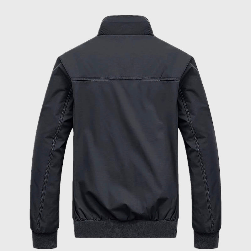 Men’s Streamlined Slim-Fit Stand Collar Bomber Jacket