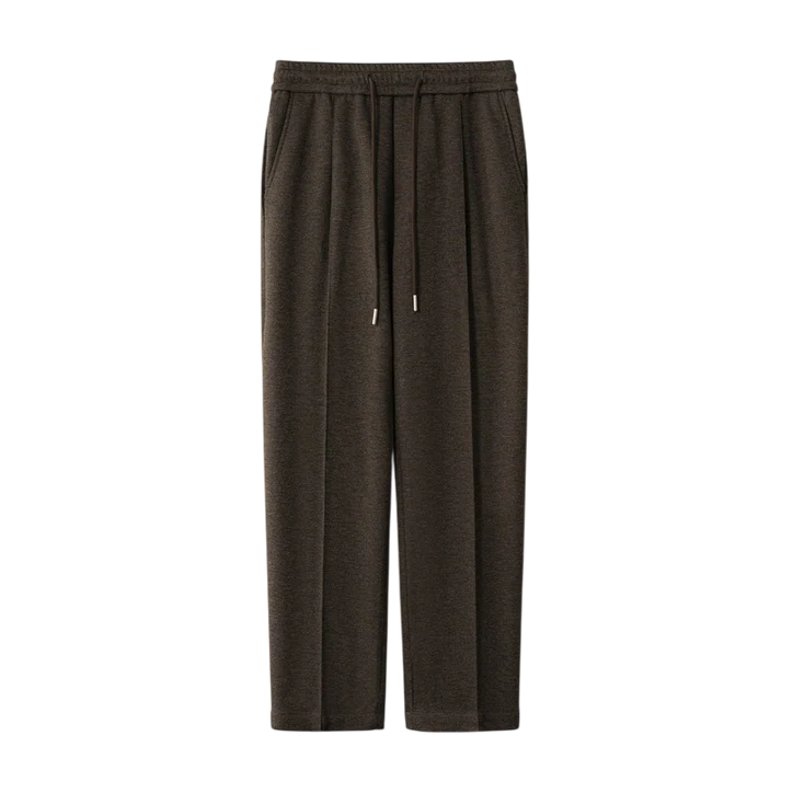 Men’s Relaxed Wool Trousers with Tapered Leg