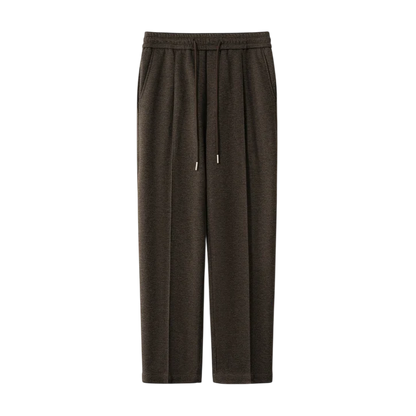 Men’s Relaxed Wool Trousers with Tapered Leg