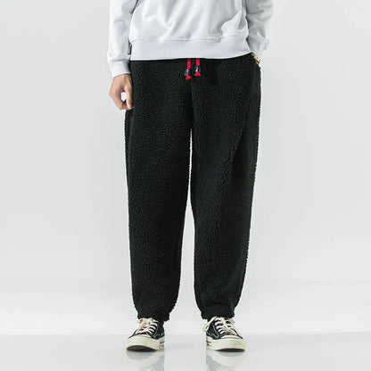 Men’s Soft Fleece Relaxed Pants with Drawstring Waist