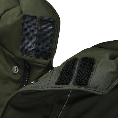 Men’s Longline Notch-Collar Button-Front Winter Coat