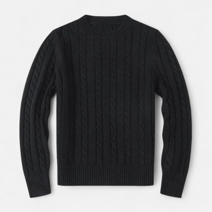 Men’s Soft Cotton-Blend Classic Crew Neck Sweater