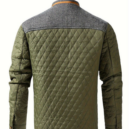 Men’s Quilted Stand-Collar Lightweight Winter Jacket