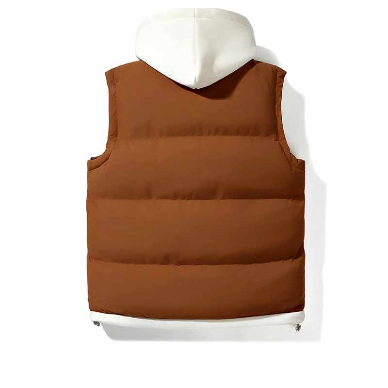 Men’s Lightweight Quilted Hooded Windbreaker Gilet