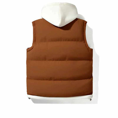 Men’s Lightweight Quilted Hooded Windbreaker Gilet