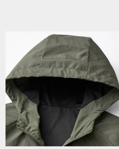 Men’s Lightweight Hooded Water-Repellent Windbreaker