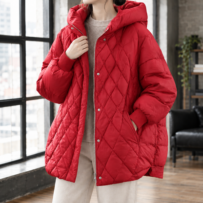 Women’s Oversized Hooded Quilted Down Jacket
