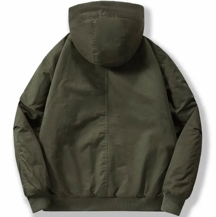 Men’s Cotton Fleece-Lined Hooded Bomber Jacket