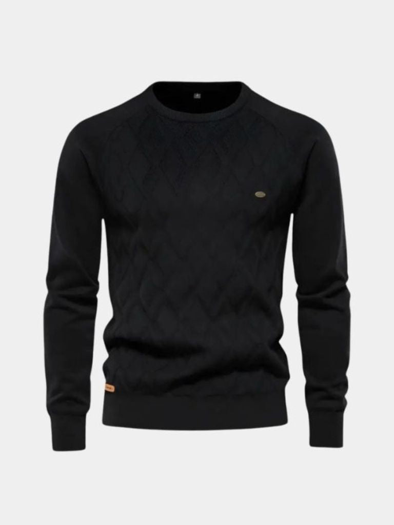 Men’s Minimalist Breathable Knit Crew Neck Pullover