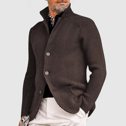 Men’s Refined Knit Button-Placket Cardigan
