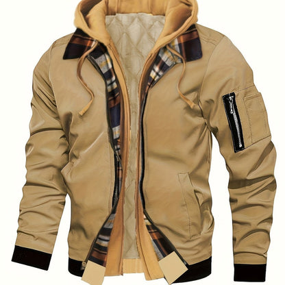 Men’s Warm-Lined Hooded Full-Zip Winter Jacket