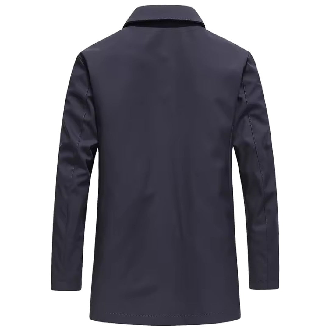 Men’s Longline Wind-Resistant High-Collar Jacket