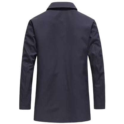 Men’s Longline Wind-Resistant High-Collar Jacket