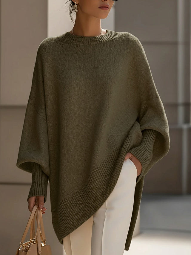Women’s Oversized Relaxed Fit Stretch Knit Sweater