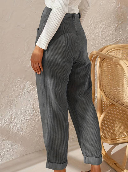 Women’s Soft Cotton Corduroy Casual Pants