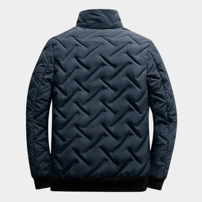 Chevron Quilted Padded Bomber Jacket