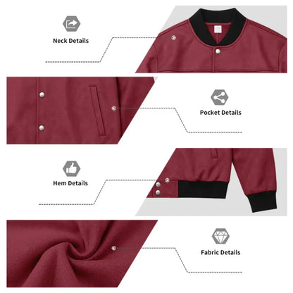 Men’s Suede-Texture Stand Collar Button-Up Jacket