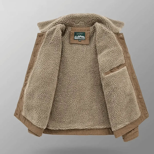 Men’s Relaxed Corduroy-Look Sherpa Jacket