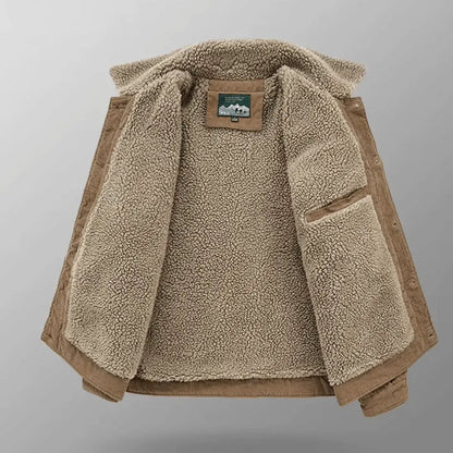 Men’s Relaxed Corduroy-Look Sherpa Jacket