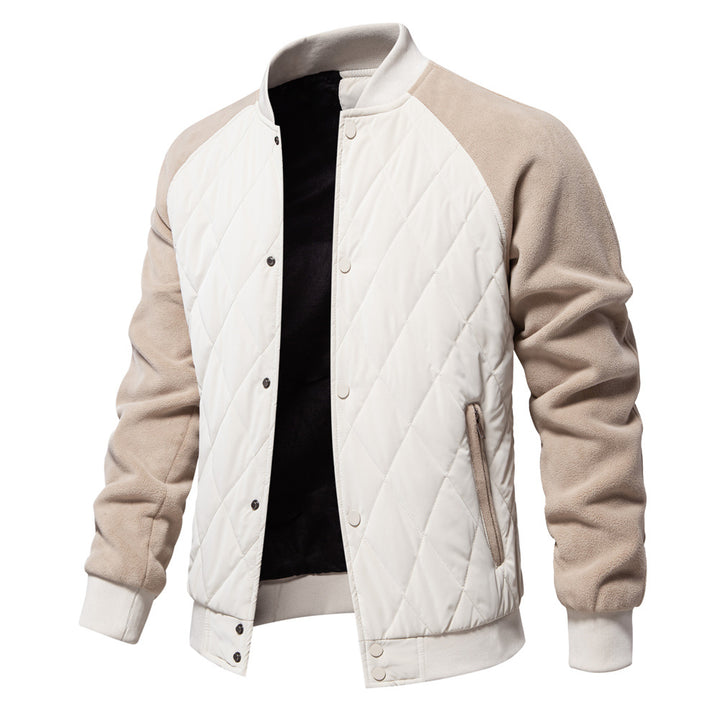 Men's Raglan Sleeve Snap-Button Bomber Coat